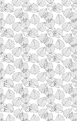 Fabric roller blind for window Drawn leaves