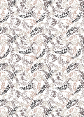 Blackout roller blind with plant leaves print