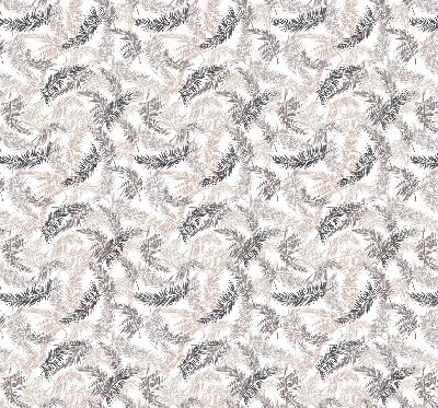 Blackout roller blind with plant leaves print
