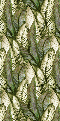 Blackout roller blind for window Leaves