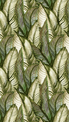 Blackout roller blind for window Leaves