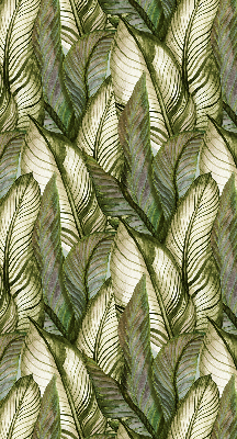 Blackout roller blind for window Leaves