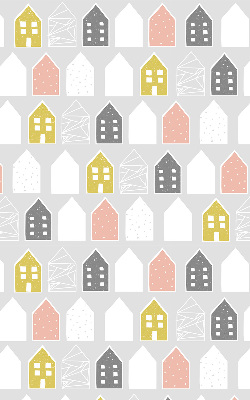Fabric roller blind for window Drawn houses