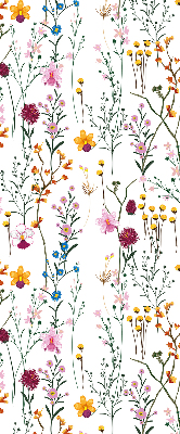 Blackout roller blind with colorful flowers pattern