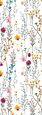 Blackout roller blind with colorful flowers pattern