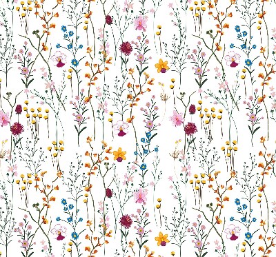 Blackout roller blind for window Colorful flowers