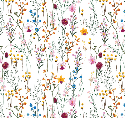 Blackout roller blind for window Colorful flowers
