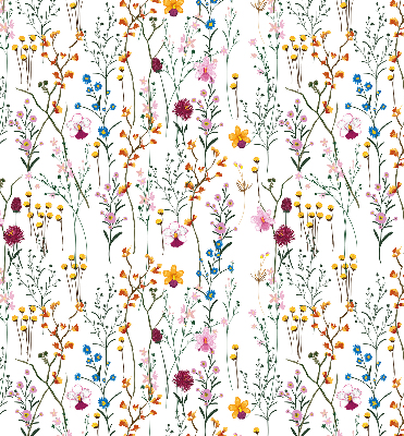 Blackout roller blind with colorful flowers pattern