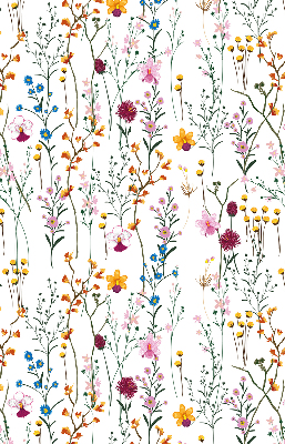Blackout roller blind with colorful flowers pattern