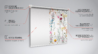 Blackout roller blind for window Colorful flowers
