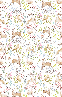 Blackout roller blind Roe deer birds and rabbits