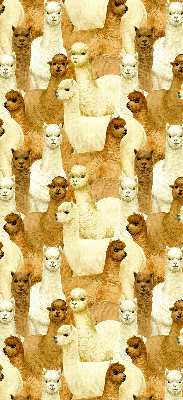 Blackout roller blind for window A herd of alpacas