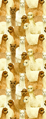 Blackout roller blind for window A herd of alpacas