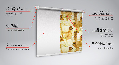 Blackout roller blind for window A herd of alpacas