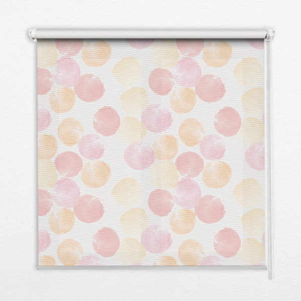 Fabric roller blind for window Colorful spots