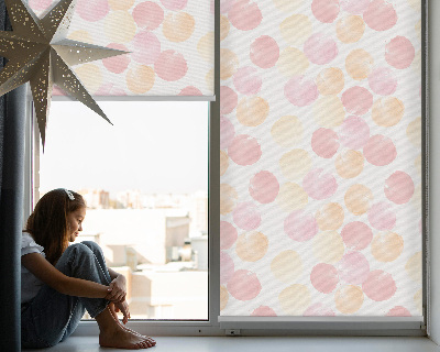 Fabric roller blind for window Colorful spots