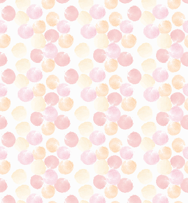 Fabric roller blind for window colorful spots pattern
