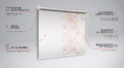 Fabric roller blind for window Colorful spots