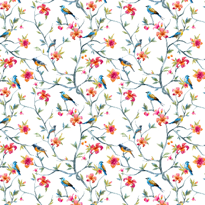 Blackout roller blind Birds on the twigs