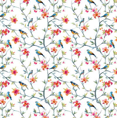 Blackout roller blind Birds on the twigs