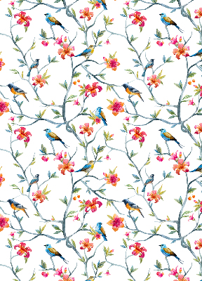 Blackout roller blind Birds on the twigs