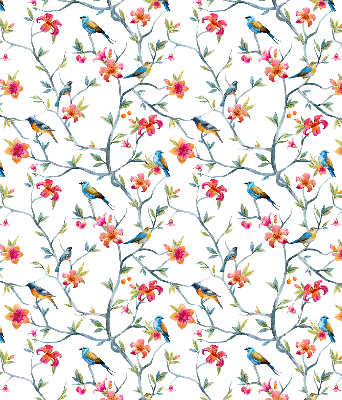 Blackout roller blind Birds on the twigs