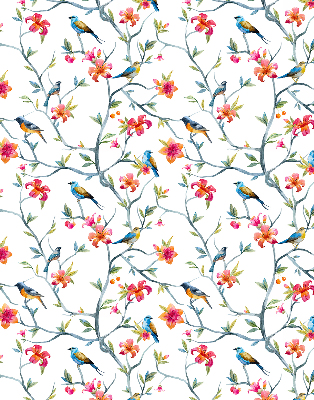 Blackout roller blind Birds on the twigs