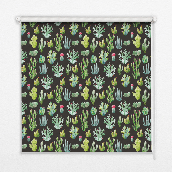 Fabric roller blind for window Cacti
