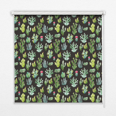 Fabric roller blind for window Cacti