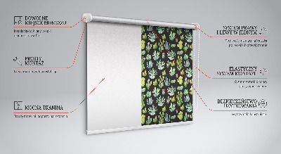 Fabric roller blind for window Cacti