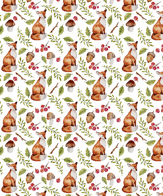 Blackout roller blind Foxes, mushrooms, leaves