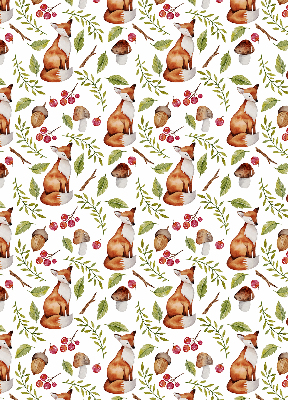 Blackout roller blind Foxes, mushrooms, leaves