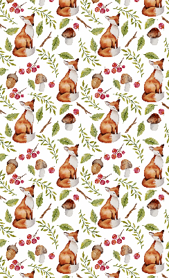 Blackout roller blind Foxes, mushrooms, leaves
