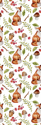 Blackout roller blind Foxes, mushrooms, leaves