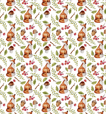 Blackout roller blind Foxes, mushrooms, leaves
