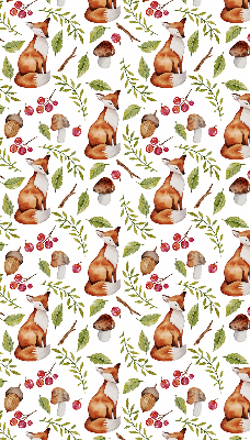 Blackout roller blind Foxes, mushrooms, leaves