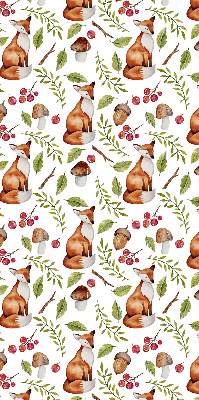Blackout roller blind Foxes, mushrooms, leaves