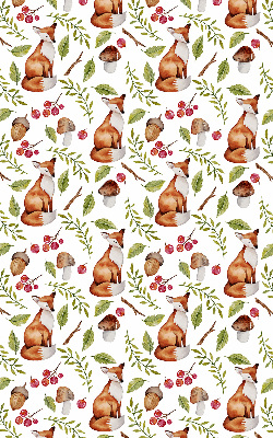 Blackout roller blind Foxes, mushrooms, leaves