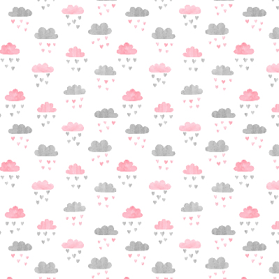 Blackout roller blind for window Pink and gray clouds