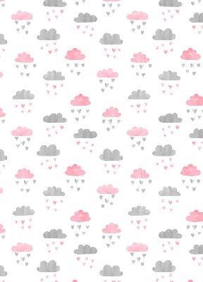 Blackout roller blind for window Pink and gray clouds