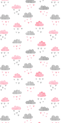 Blackout roller blind for window Pink and gray clouds