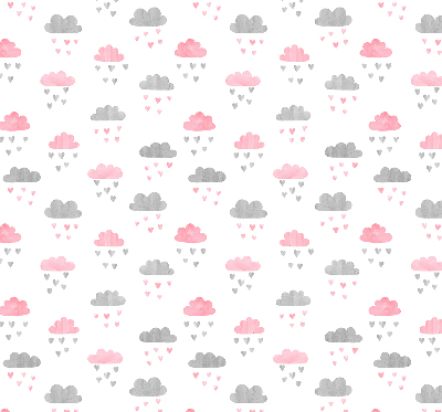 Blackout roller blind for window Pink and gray clouds