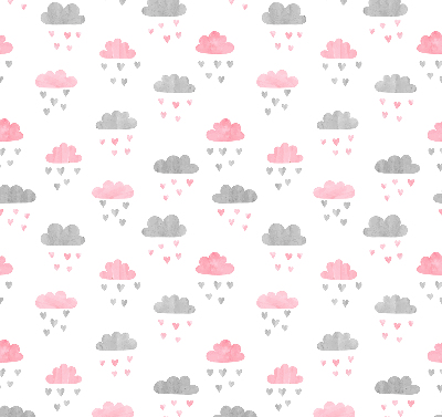 Blackout roller blind for window Pink and gray clouds