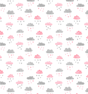 Blackout roller blind for window Pink and gray clouds