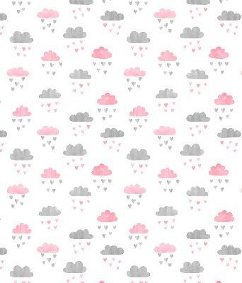 Blackout roller blind for window Pink and gray clouds