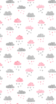 Blackout roller blind for window Pink and gray clouds