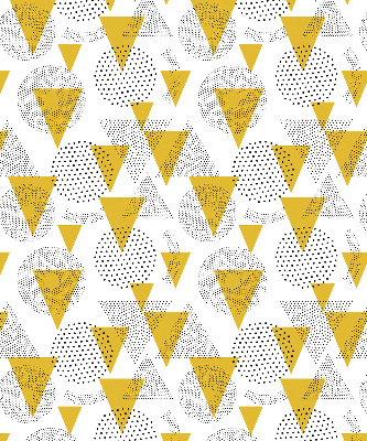 Blackout roller blind with a pattern of dots forming triangles and circles