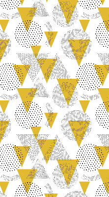 Blackout roller blind Triangles and circles made of dots