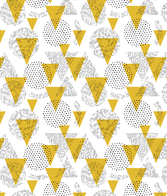 Blackout roller blind Triangles and circles made of dots