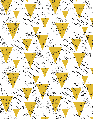 Blackout roller blind Triangles and circles made of dots